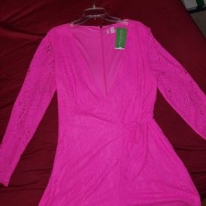 Tiki Wrap Romper Raz Berry